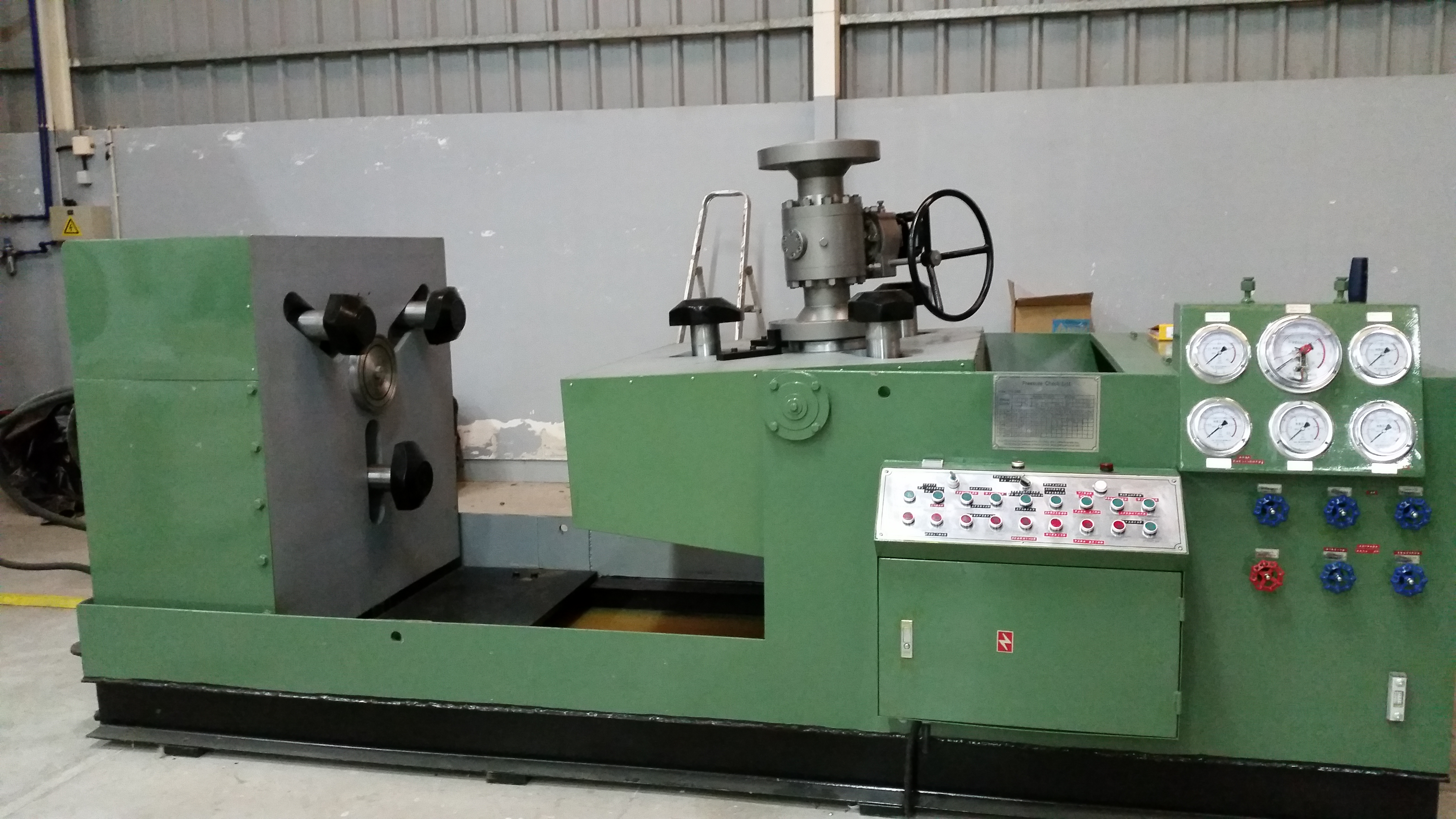 Banc de test hydrostatique